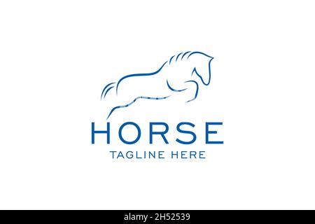 Logo Horse élégant symbole Vector, Simplicity Line Art Illustration de Vecteur