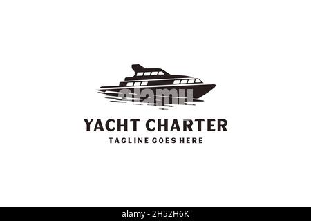 Yacht / croisière logo inspiration avec art minimaliste Illustration de Vecteur