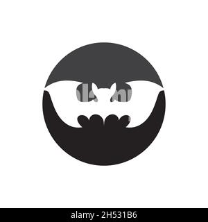 modèle d'illustration du logo bat Illustration de Vecteur