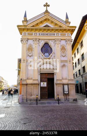 Biserica Ortodoxa Romana, église San Rocco dans la vieille ville de Bra, province de Cuneo, région Piémont, nord de l'Italie. Banque D'Images