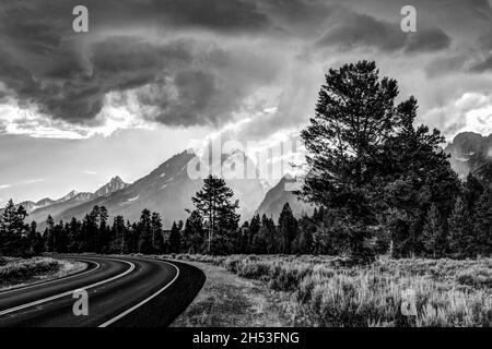 Grand Teton National Park Storm - Jackson Hole - Wyoming Banque D'Images