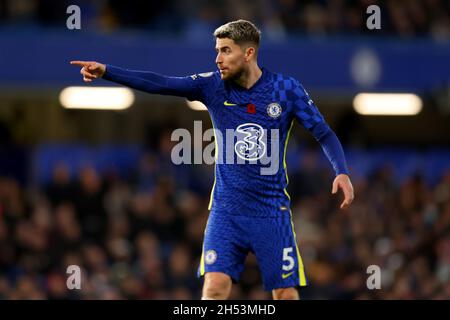 Stamford Bridge, Chelsea, Londres, Royaume-Uni.6 novembre 2021.Premier League football Chelsea versus Burnley; Jorginho de Chelsea crédit: Action plus Sports/Alay Live News Banque D'Images