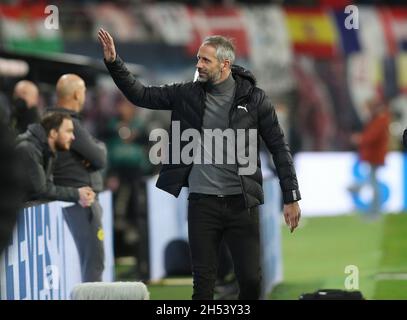 Leipzig, Allemagne.06e Nov, 2021. Firo 1er Bundesliga.2021/2022 football: Fuvuball: 06.11.2021 RBL RB Leipzig - BVB Borussia Dortmund Marco Rose, demi-figure crédit: dpa/Alamy Live News Banque D'Images