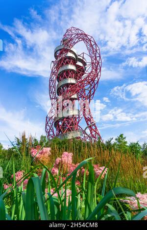 Londres, Royaume-Uni.13 juillet 2020.Toboggan Arcelor Mattal au parc olympique Queen Elizabeth de Stratford. Banque D'Images