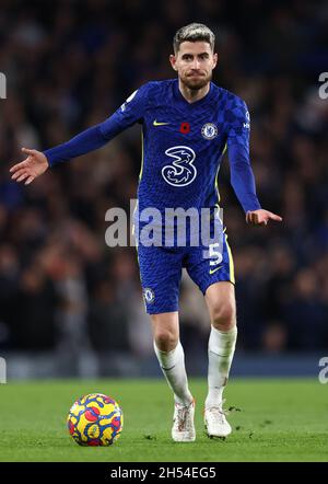 Londres, Royaume-Uni.6 novembre 2021.Jorginho de Chelsea pendant le match de la première Ligue au pont Stamford, Londres.Crédit photo à lire : Darren Staples/Sportimage crédit : Sportimage/Alay Live News Banque D'Images