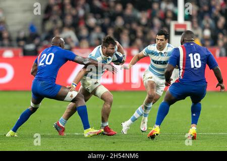 PARIS, FRA.6 NOV Fáundo ISA de l'Argentine en action lors du match international amical entre la France et l'Argentine au Stade de France, Paris, le samedi 6 novembre 2021.(Crédit : Juan Gasparini | ACTUALITÉS MI) crédit : ACTUALITÉS MI et sport /Actualités Alay Live Banque D'Images