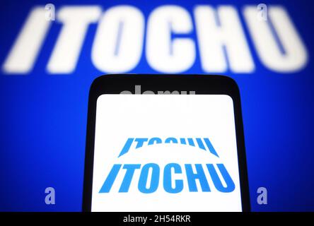 Ukraine.06e novembre 2021.Dans cette illustration, un logo Itochu Corporation apparaît sur l'écran d'un smartphone.(Photo de Pavlo Gonchar/SOPA Images/Sipa USA) crédit: SIPA USA/Alay Live News Banque D'Images