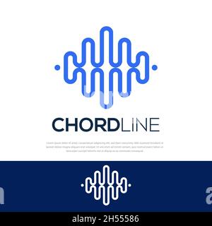 Logo Vector Blue CHORD Line Illustration de Vecteur