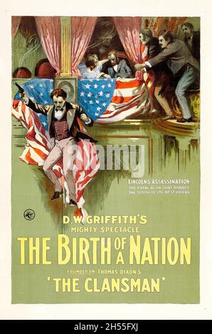 La naissance d'une nation (Epoch productrice, 1915) - Antique / vieux film / affiche de film.D.W.Griffith. Banque D'Images