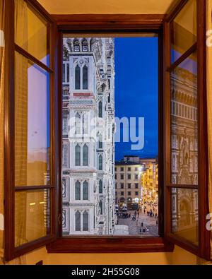 Une fenêtre sur Florence Banque D'Images