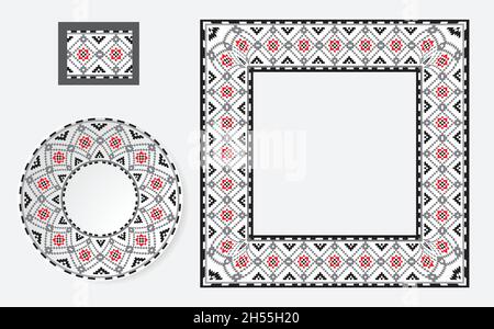 Jeu de pinceaux de motif décoratif ethnique Illustration de Vecteur