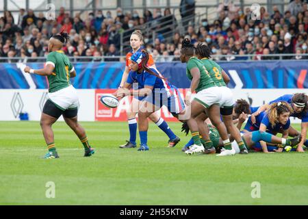 Safi n'Diaye de France lors du match de rugby féminin de l'automne international entre la France et l'Afrique du Sud le 6 novembre 2021 au stade de la Rabine à vannes, France - photo : Damien Kilani/DPPI/LiveMedia Banque D'Images