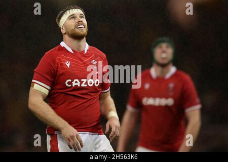 Cardiff, Royaume-Uni.06e novembre 2021.Aaron Wainwright, du pays de Galles, regarde.Rugby Autumn Nations Series Match, pays de Galles v Afrique du Sud au stade de la Principauté à Cardiff le samedi 6 novembre 2021. photo par Andrew Orchard/Andrew Orchard photographie sportive crédit: Andrew Orchard photographie sportive/Alamy Live News Banque D'Images