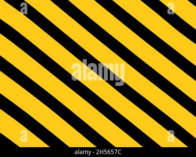 Bandes noires sur fond jaune. Banque D'Images