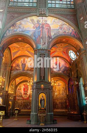 Parc Patriot, région de Moscou, Russie - 17 mai 2021 : Cathédrale principale des forces armées de Russie, intérieur de l'Église de la Résurrection du Christ Banque D'Images