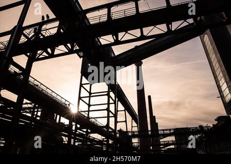 Zeche Zollverein/ Cokery Architecture et monument industriel dans la région de la Ruhr Banque D'Images
