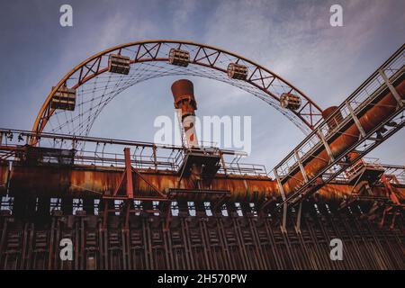 Zeche Zollverein/ Cokery Architecture et monument industriel dans la région de la Ruhr Banque D'Images