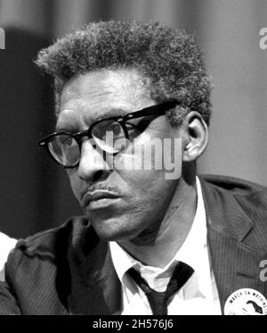 Portrait de Bayard Rustin Banque D'Images