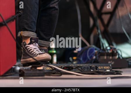 Lublin, Pologne - 20 mai 2016 : Kozienalia (carnaval étudiant annuel, également appelé juwenalia) - le groupe de Drama d'Oxford est en concert Banque D'Images