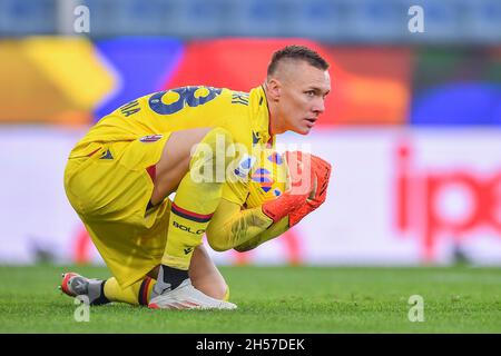 Genova, Italie.07th nov. 2021.Lukasz Skorupski (Bologne) pendant UC Sampdoria vs Bologna FC, italie football série A match à Genova, Italie, novembre 07 2021 crédit: Independent photo Agency/Alay Live News Banque D'Images