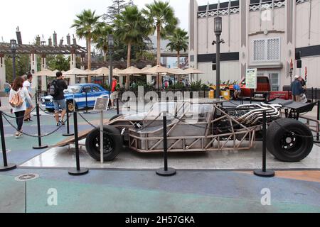 Flip car: Rapide et furieux 6.Exposé à Universal Studios Hollywood à Los Angeles - Californie - États-Unis.Juillet 2015. Banque D'Images