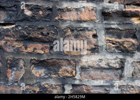 Image d'un mur de briques, pièce par pièce, brique par brique, mur, solide, Sécurité, obstacle, arrière-plan de mur de briques, maçonnerie, définition Banque D'Images