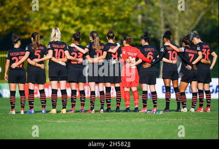 Milan, Italie.07th nov. 2021.Milan, Italie, 07.11.21 Milan devant les femmes série Un match entre AC Milan et Empoli au centre sportif de Vismara à Milan, Italie Cristiano Mazzi/SPP crédit: SPP Sport Press photo./Alamy Live News Banque D'Images