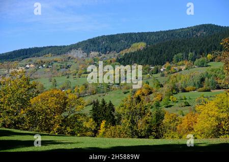 Les beautés naturelles de la province d'Artvin offrent de magnifiques vues à ses visiteurs en automne. Banque D'Images