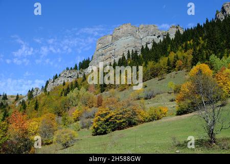 Les beautés naturelles de la province d'Artvin offrent de magnifiques vues à ses visiteurs en automne. Banque D'Images