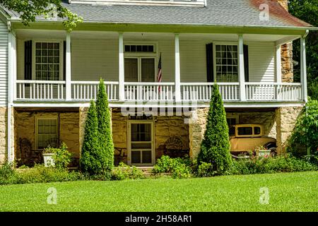 Maison d'été de John Habersham, Old Historic route 441, Clarkesville, Géorgie Banque D'Images