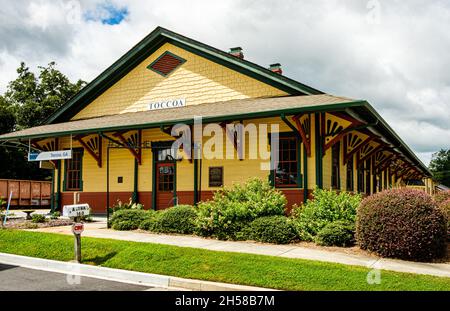 Musée militaire de Currahee, dépôt de trains historiques, rue North Alexander, Toccoa, Géorgie Banque D'Images