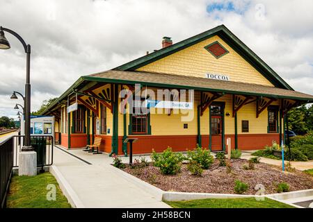 Musée militaire de Currahee, dépôt de trains historiques, rue North Alexander, Toccoa, Géorgie Banque D'Images