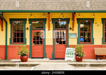 Musée militaire de Currahee, dépôt de trains historiques, rue North Alexander, Toccoa, Géorgie Banque D'Images