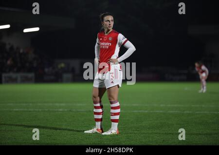 Londres, Royaume-Uni.07th nov. 2021.Londres, Angleterre, 7 novembre 20 Lotte Wubben-Moy (3 Arsenal) pendant le match de Barclays FA Womens Super League entre Arsenal et Westham à Meadow Park à Londres, en Angleterre.Liam Asman/SPP crédit: SPP Sport presse photo./Alamy Live News Banque D'Images