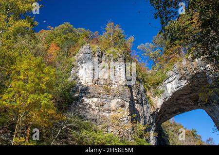 Pont naturel dans l'État de Virginie Banque D'Images