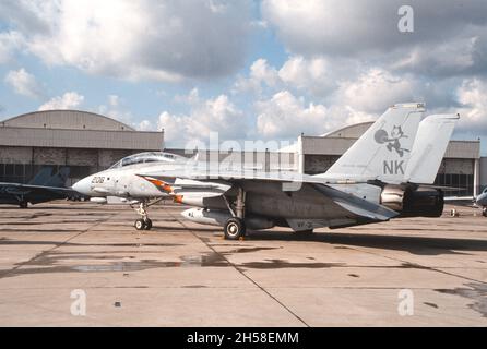 VF-31 Tomcatters F-14 sur le tarmac à NAS Miramar, San Diego, Californie Banque D'Images