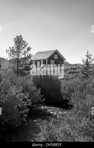 Stanley, Idaho États-Unis - août 9 2021 : station de Rangers de Pole Creek historique dans l'aire de loisirs nationale de Sawtooth, près de Stanley, Idaho Banque D'Images