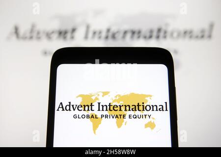 Ukraine.07th nov. 2021.Dans cette illustration, un logo de l'Avent International Corporation apparaît sur l'écran d'un smartphone.(Photo de Pavlo Gonchar/SOPA Images/Sipa USA) crédit: SIPA USA/Alay Live News Banque D'Images