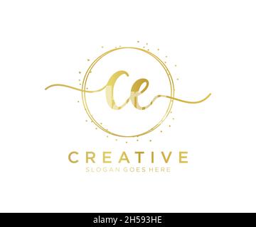 Logo ce féminin.Utilisable pour les logos nature, salon, Spa, cosmétique et Beauté.Elément de modèle de logo Flat Vector. Illustration de Vecteur