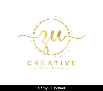 LOGO ZU féminin.Utilisable pour les logos nature, salon, Spa, cosmétique et Beauté.Elément de modèle de logo Flat Vector. Illustration de Vecteur