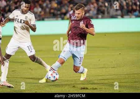 Denver, Colorado, États-Unis, 7 novembre 2021,Colorado Rapids avance Diego Rubio #11 au Dick’s Sporting Goods Park (photo: Marty Jean-Louis) crédit: Marty Jean-Louis/Alay Live News Banque D'Images