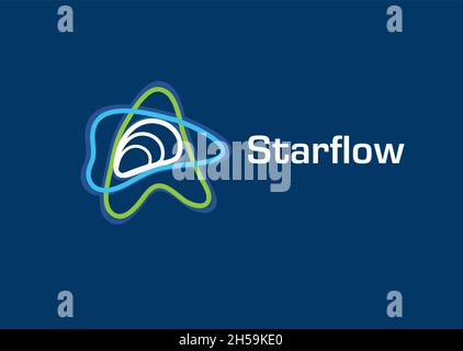 illustration vectorielle abstraite minimaliste en forme d'étoile colorée Illustration de Vecteur