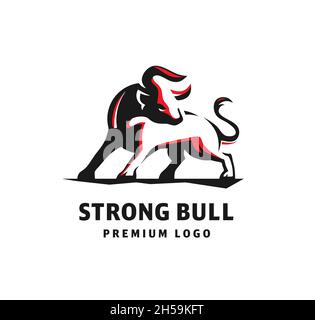 Vector Bull élégant logo Bull, concept d'illustration logo Bull. Illustration de Vecteur