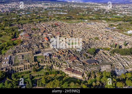 Pompei aus der Luft | Pompei d'en haut avec Drone Banque D'Images