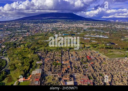 Pompei aus der Luft | Pompei d'en haut avec Drone Banque D'Images