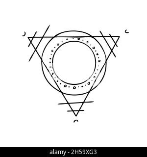 Symboles géométriques ésotériques.Signes célestes.Illustration vectorielle. Illustration de Vecteur