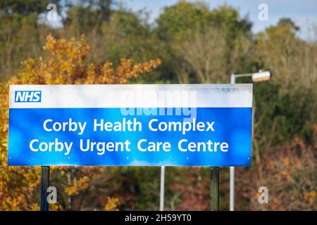 Complexe de santé et centre de soins d'urgence à Corby, Angleterre. Banque D'Images