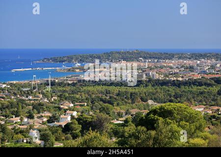 Vue de dessus Antibes, Alpes-Maritimes, 06, PACA Banque D'Images