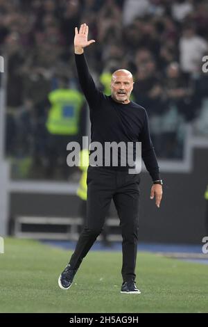 Roma, Italie.07th nov. 2021.Fabrizio Castori entraîneur de l'US Salernitana 1919 lors de la série Un match de football entre SS Lazio et Unione Sportiva Salerntana 1919 au stade Olimpico à Rome (Italie), 7 novembre 2021.Photo Antonietta Baldassarre/Insidefoto Credit: Insidefoto srl/Alay Live News Banque D'Images