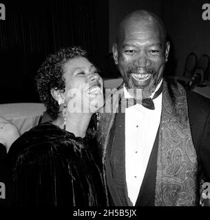 Morgan Freeman 1ère femme Myrna Colley Lee 1990 photo de John Barrett/PHOTOlink Banque D'Images